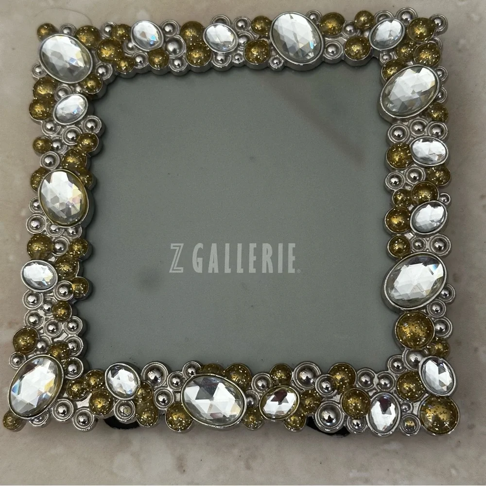 Z Gallerie Jewel-Embellished Frame in Silver and Gold - Picture 2 of 6